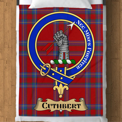 Scottish Clan Cuthbert Crest Tartan Blanket