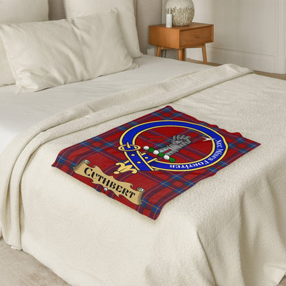 Scottish Clan Cuthbert Crest Tartan Blanket