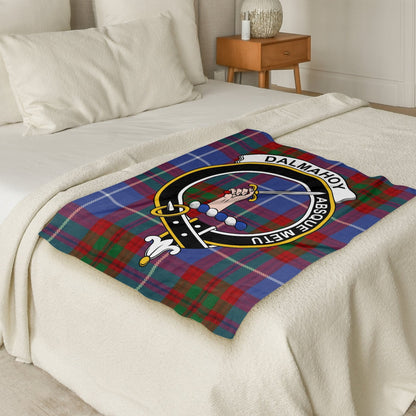 Scottish Clan Dalmahoy Crest Tartan Blanket