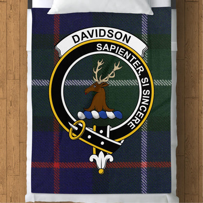 Scottish Clan Davidson Crest Tartan Blanket