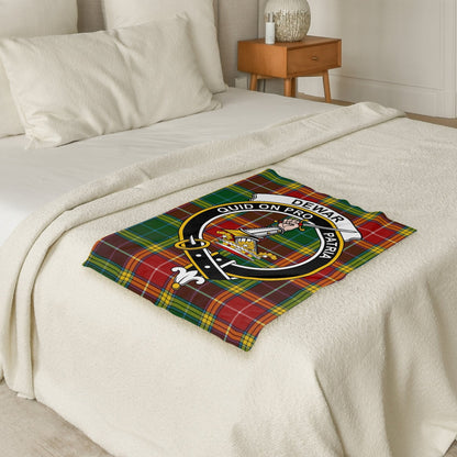 Scottish Clan Dewar Crest Tartan Blanket