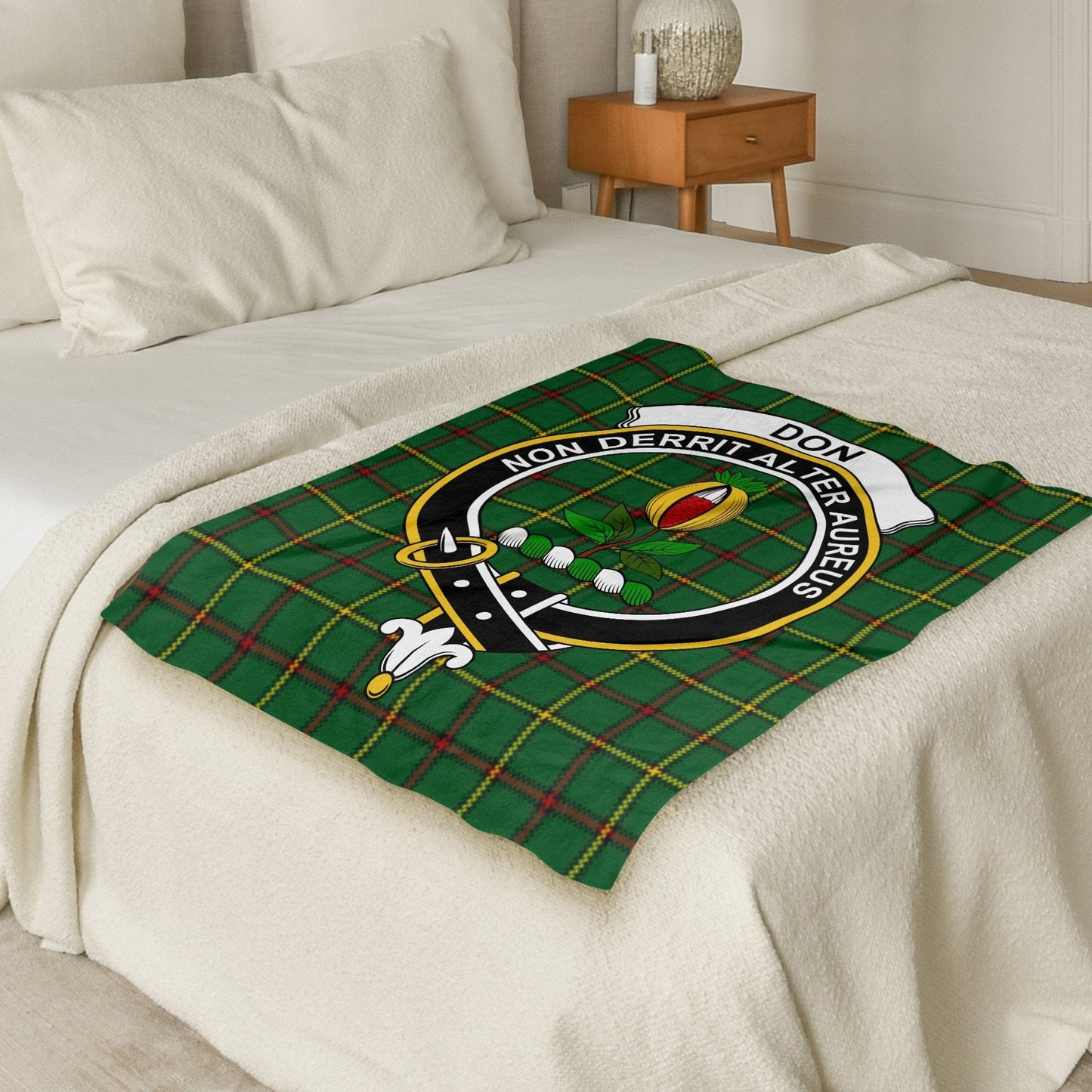 Scottish Clan Don Crest Tartan Blanket