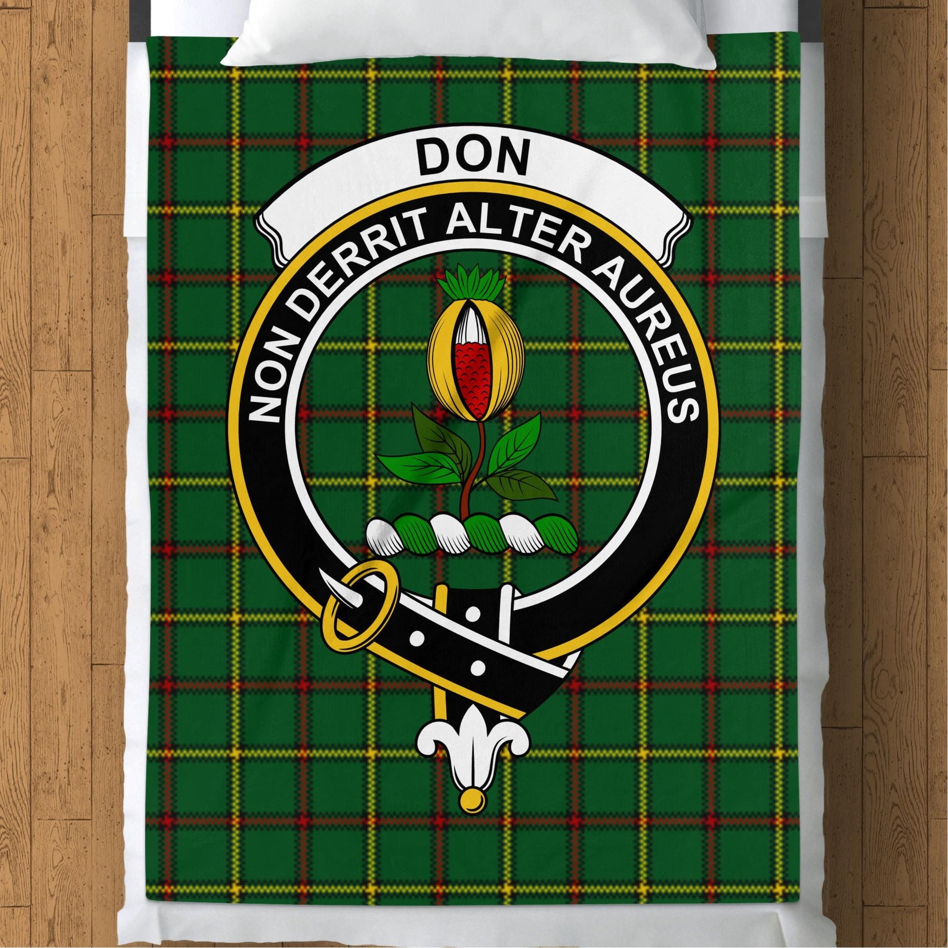 Scottish Clan Don Crest Tartan Blanket