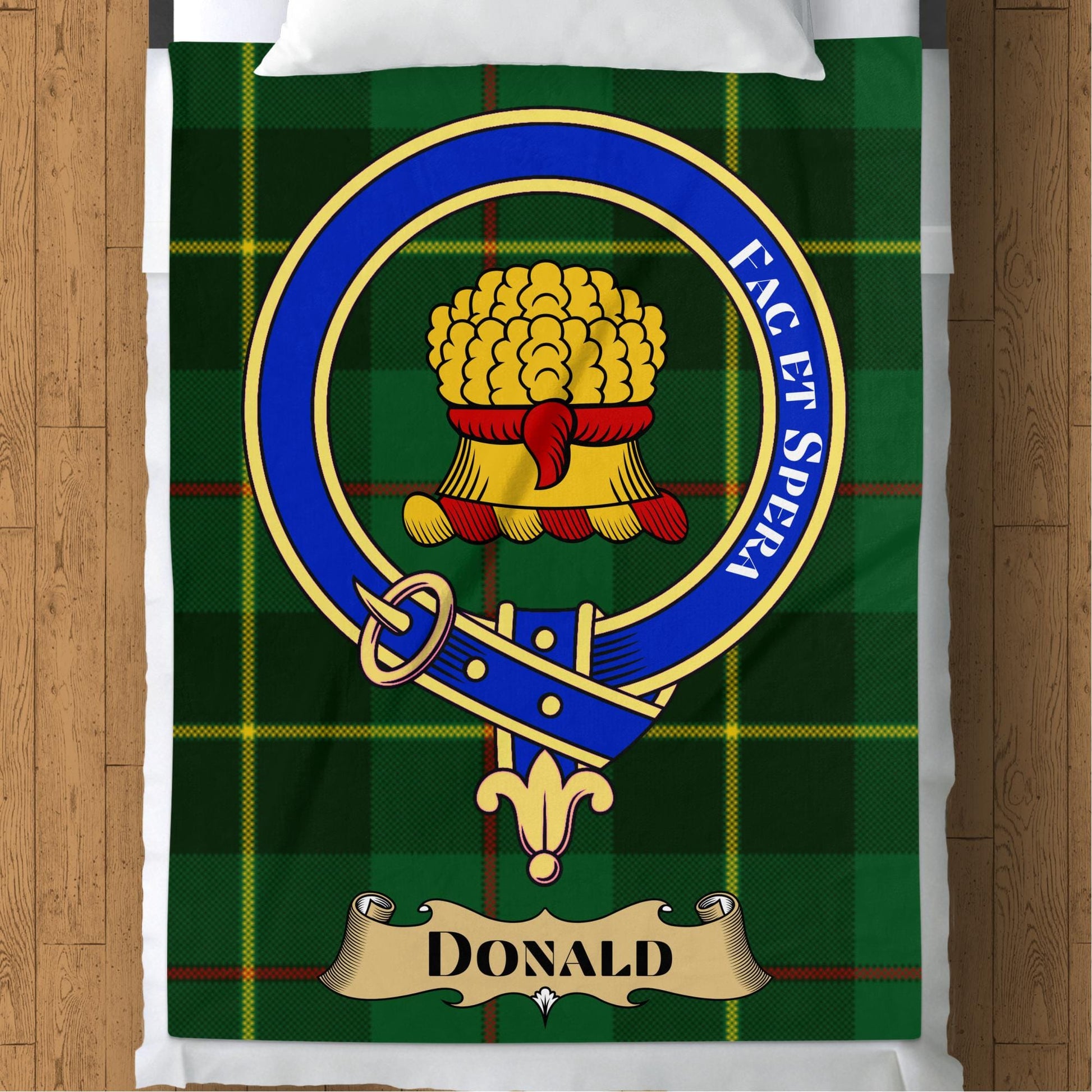 Scottish Clan Donald Crest Tartan Blanket