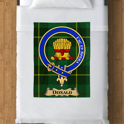 Scottish Clan Donald Crest Tartan Blanket