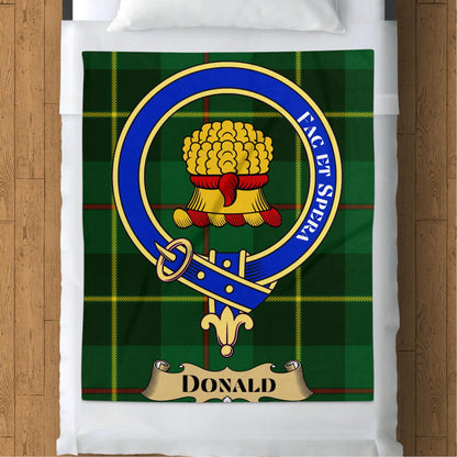 Scottish Clan Donald Crest Tartan Blanket