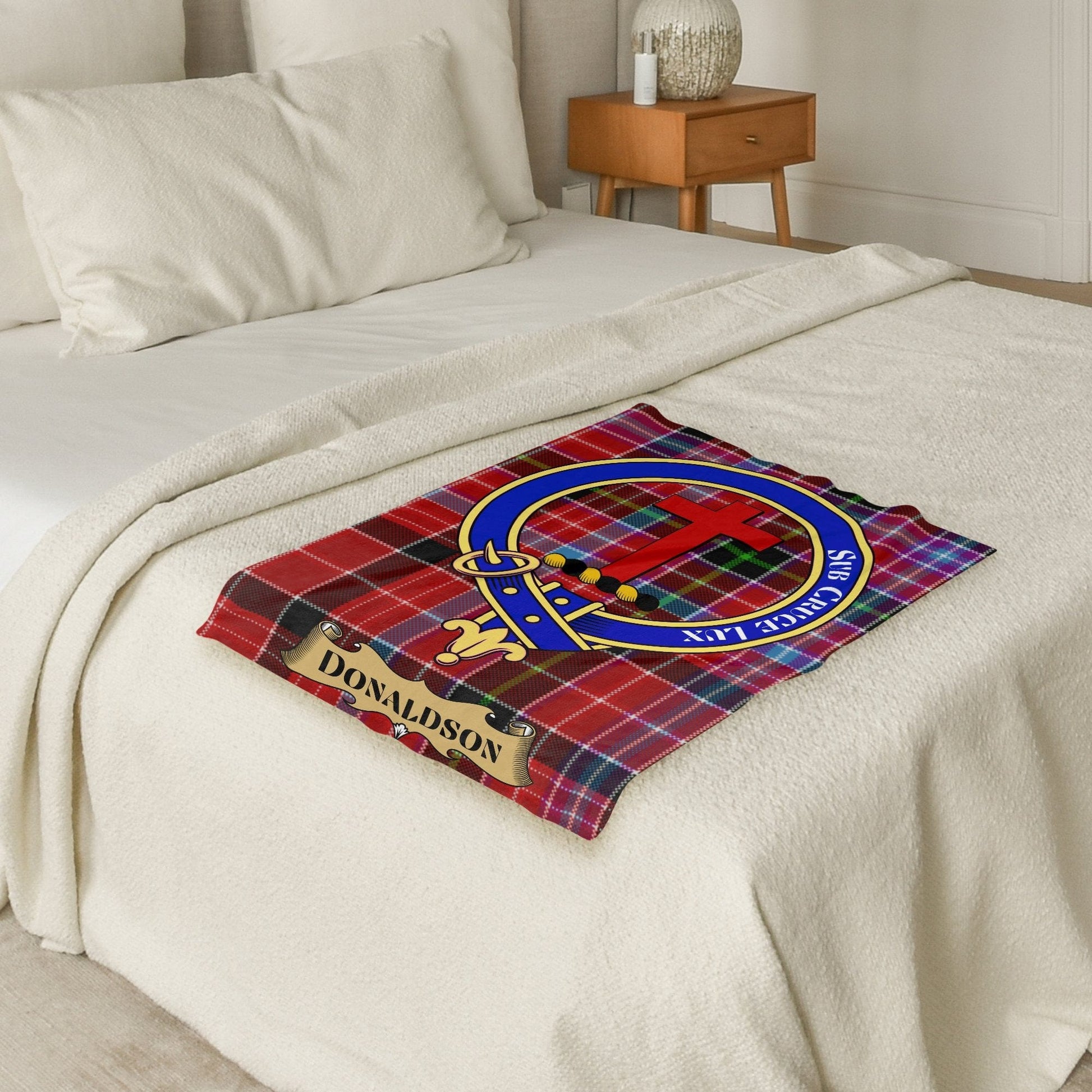 Scottish Clan Donaldson Crest Tartan Blanket