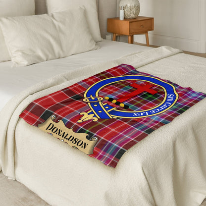 Scottish Clan Donaldson Crest Tartan Blanket