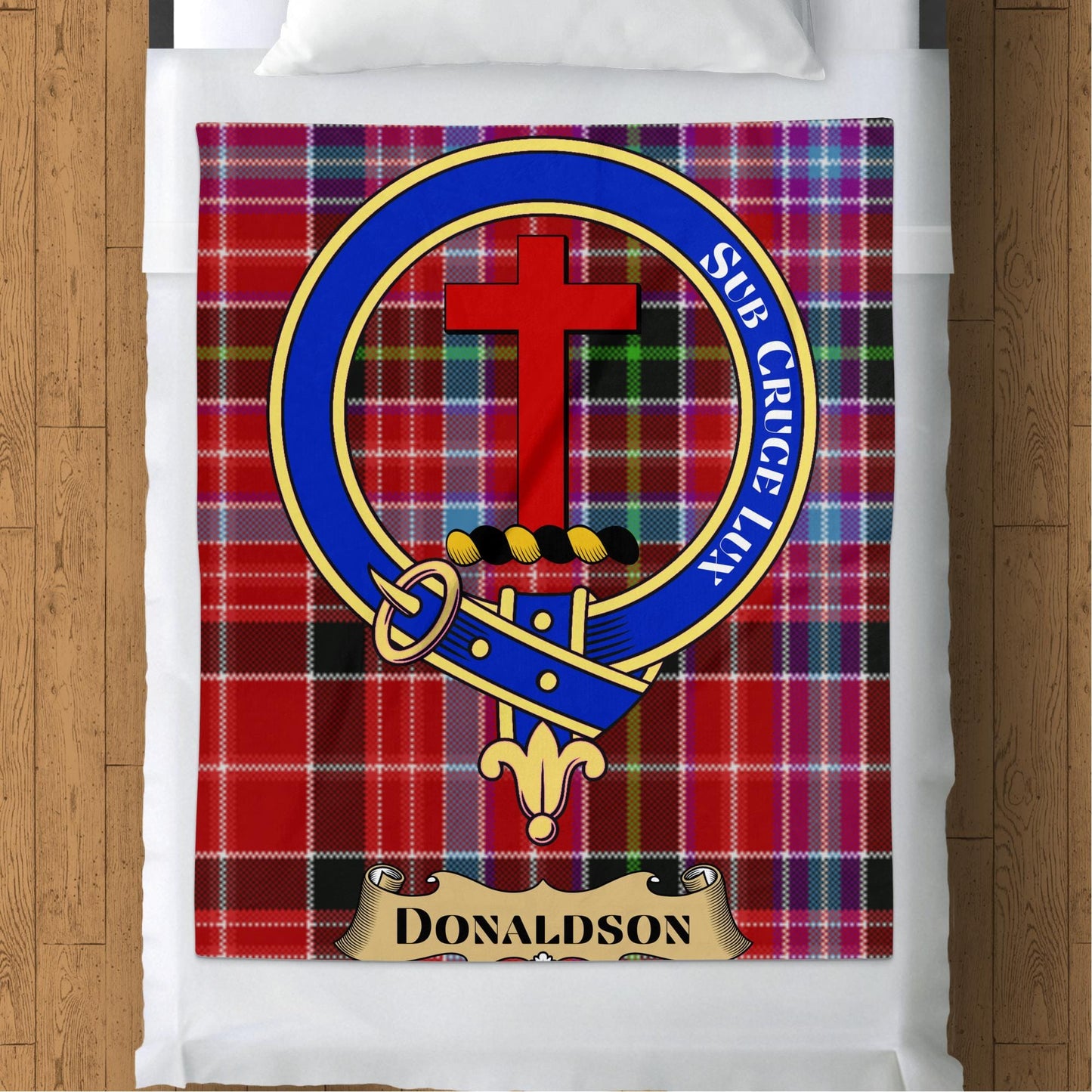 Scottish Clan Donaldson Crest Tartan Blanket