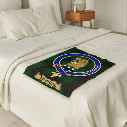 Scottish Clan Dougal Crest Tartan Blanket