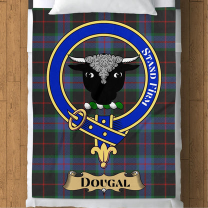 Scottish Clan Dougal Crest Tartan Blanket