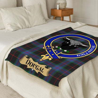 Scottish Clan Dougal Crest Tartan Blanket