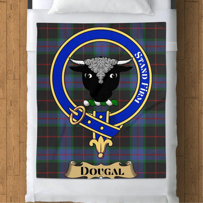 Scottish Clan Dougal Crest Tartan Blanket