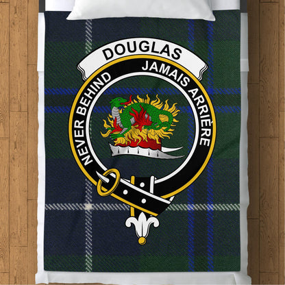 Scottish Clan Douglas Crest Tartan Blanket