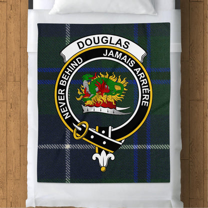 Scottish Clan Douglas Crest Tartan Blanket