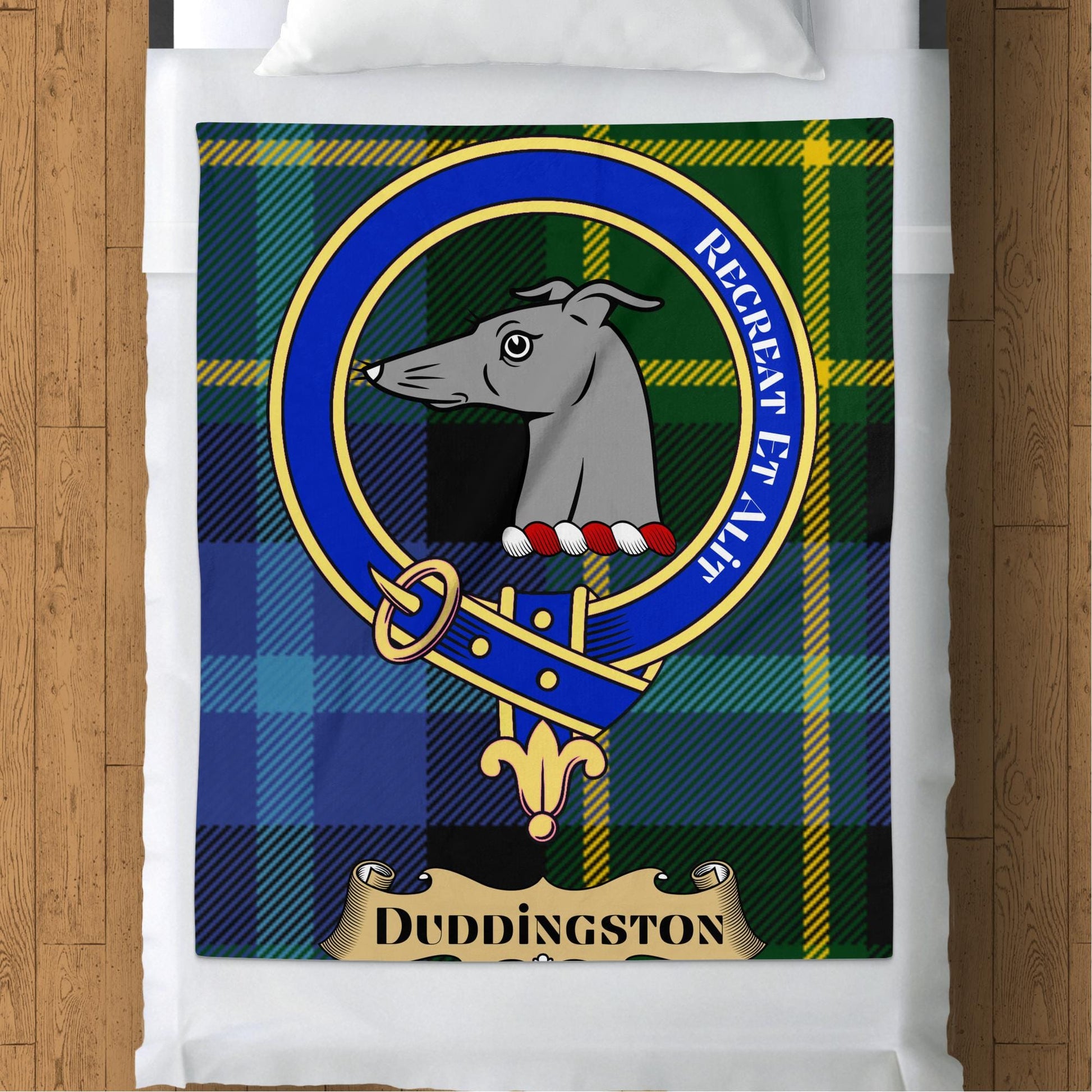 Scottish Clan Duddingston Crest Tartan Blanket