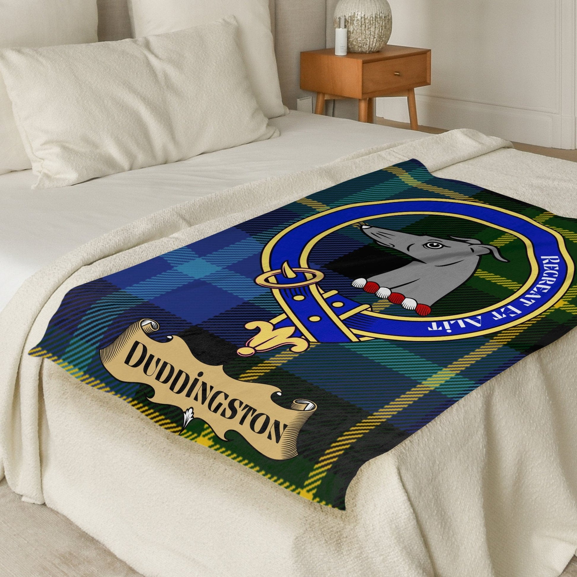 Scottish Clan Duddingston Crest Tartan Blanket