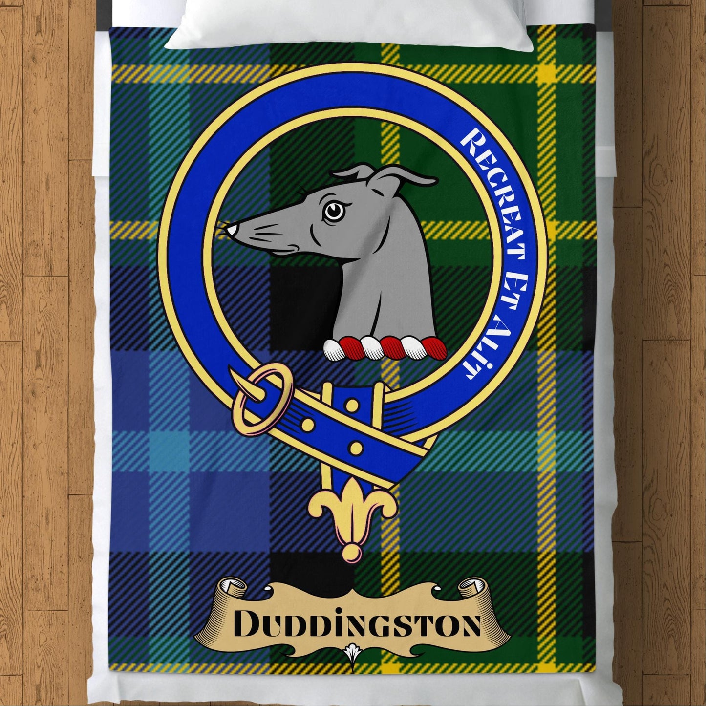 Scottish Clan Duddingston Crest Tartan Blanket