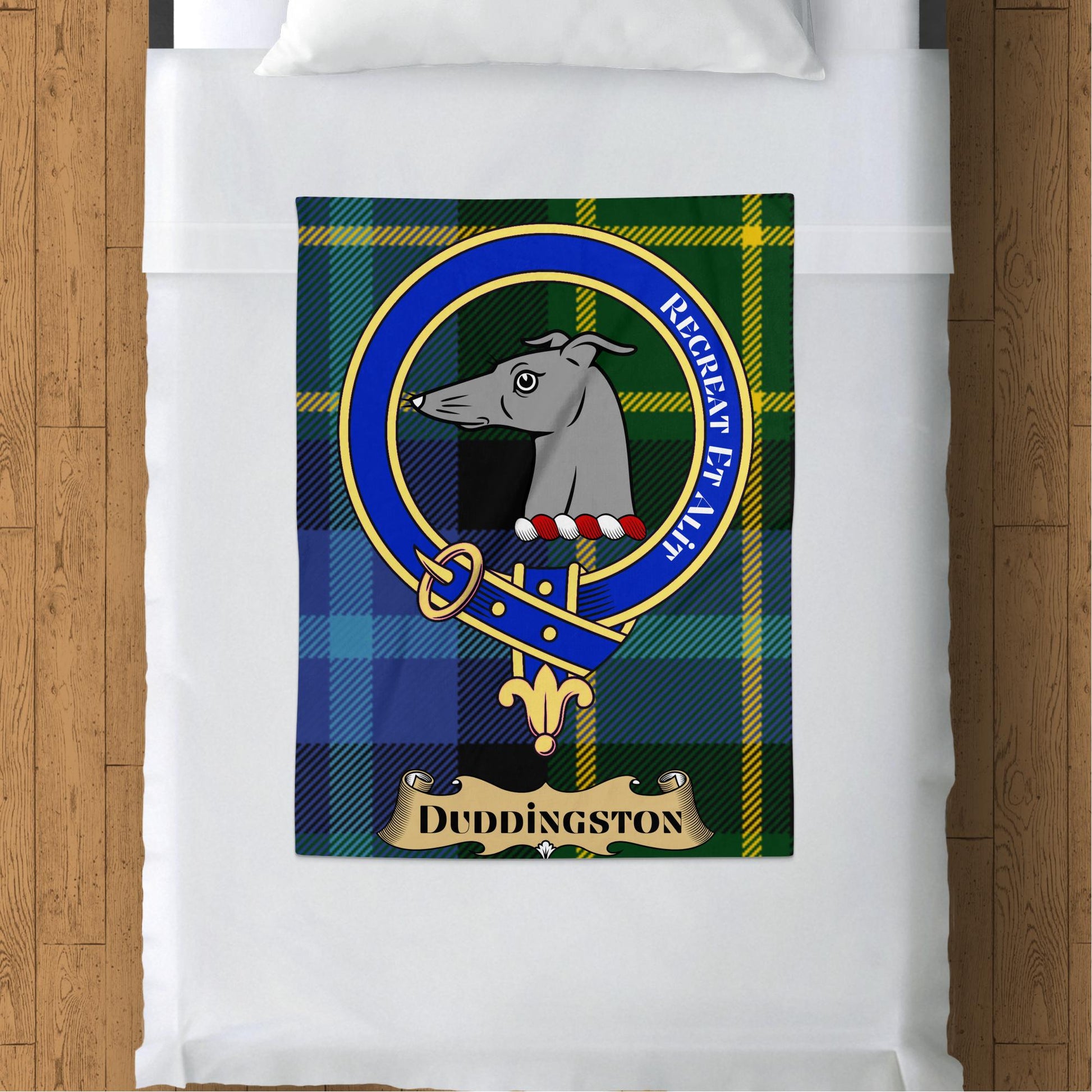 Scottish Clan Duddingston Crest Tartan Blanket