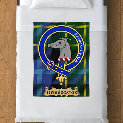 Scottish Clan Duddingston Crest Tartan Blanket