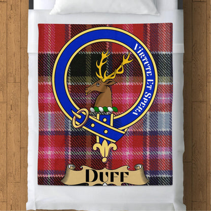 Scottish Clan Duff Crest Tartan Blanket