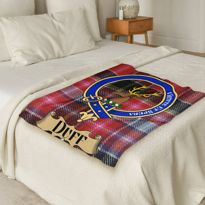 Scottish Clan Duff Crest Tartan Blanket