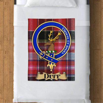 Scottish Clan Duff Crest Tartan Blanket