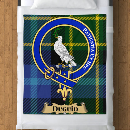 Scottish Clan Duguid Crest Tartan Blanket