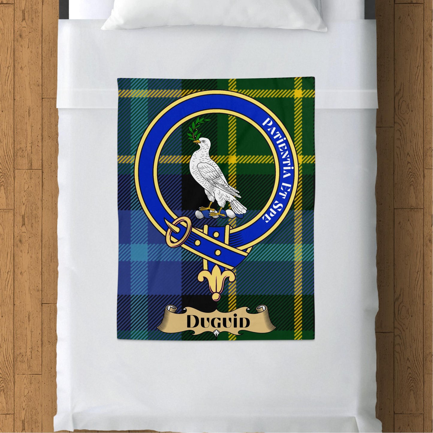 Scottish Clan Duguid Crest Tartan Blanket