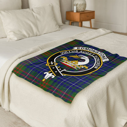 Scottish Clan Edmonstone Crest Tartan Blanket