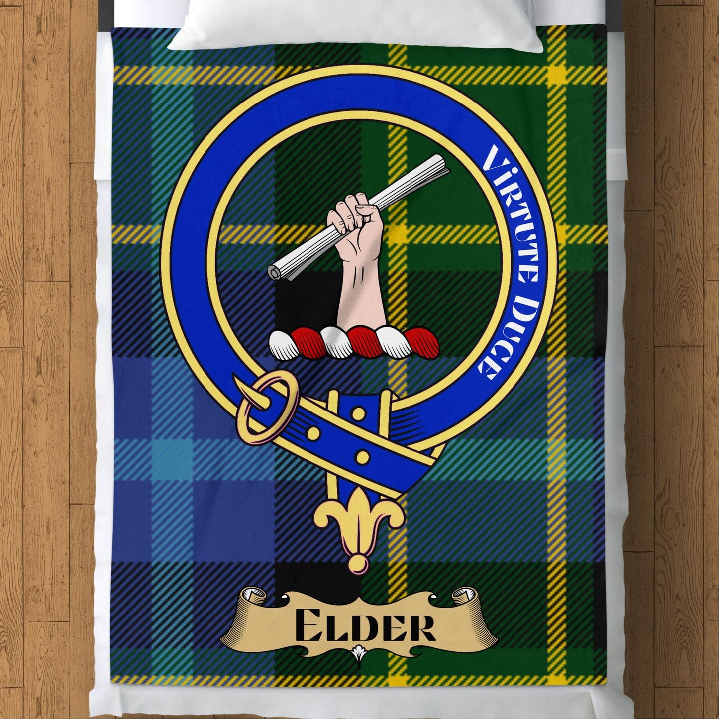 Scottish Clan Elder Virtute Duce Tartan Blanket