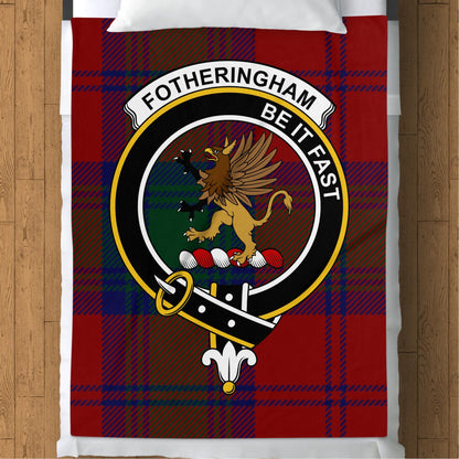 Scottish Clan Fotheringham Crest Tartan Blanket