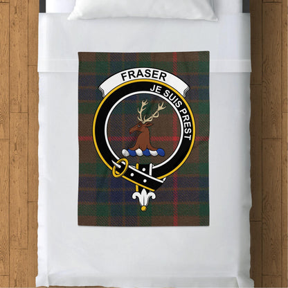 Scottish Clan Fraser Crest Tartan Blanket