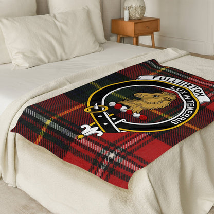 Scottish Clan Fullerton Crest Tartan Blanket