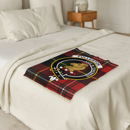 Scottish Clan Fullerton Crest Tartan Blanket