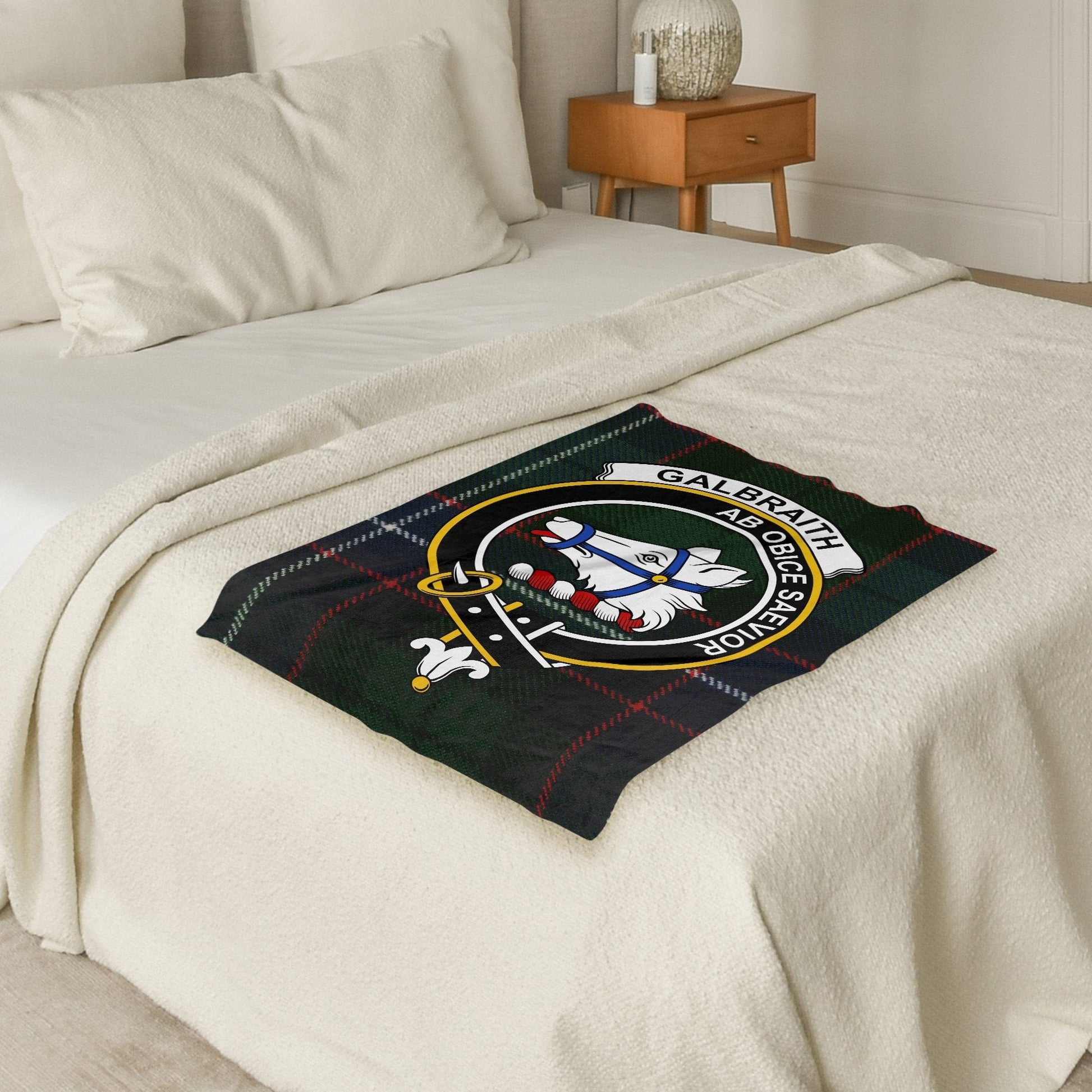 Scottish Clan Galbraith Crest Tartan Blanket