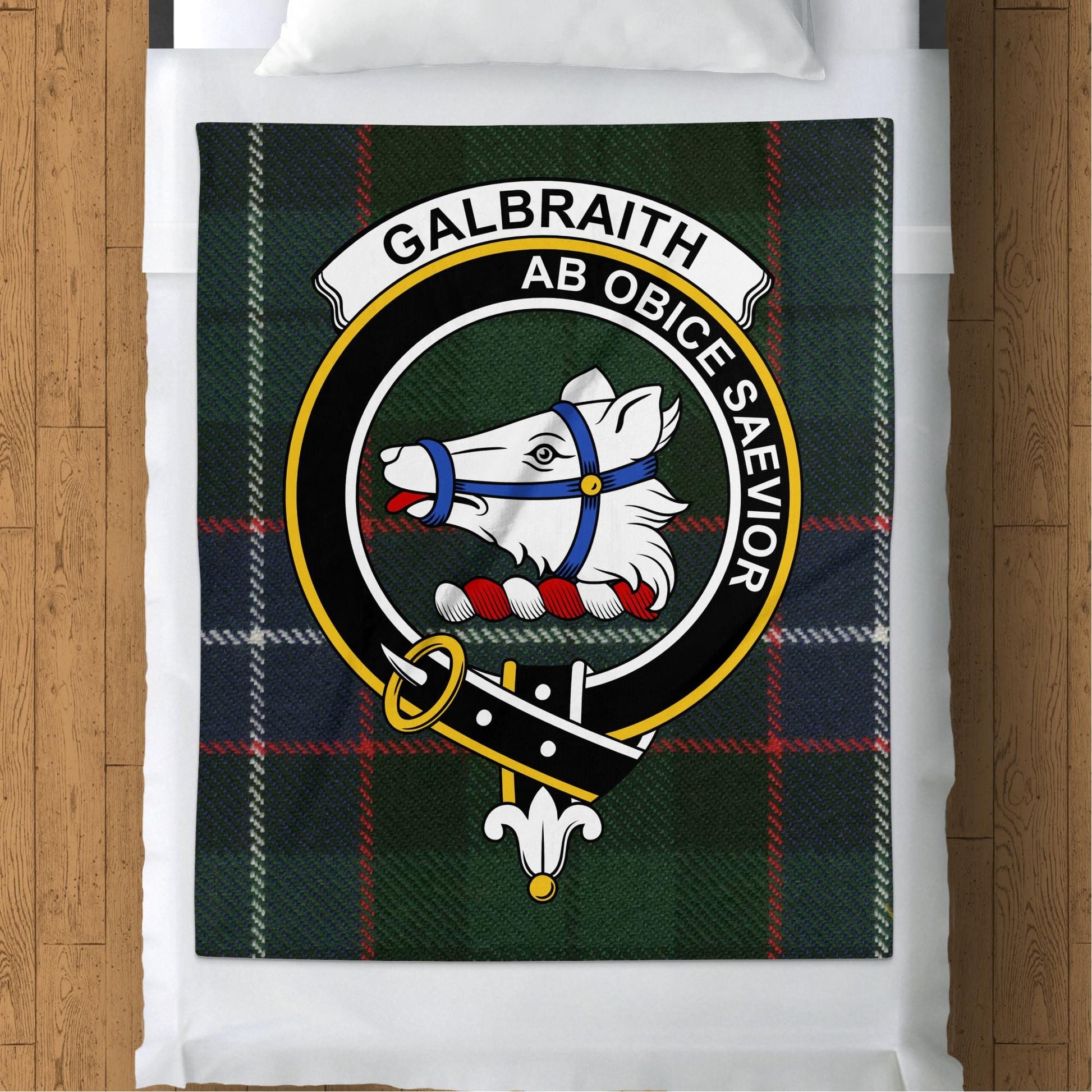 Scottish Clan Galbraith Crest Tartan Blanket