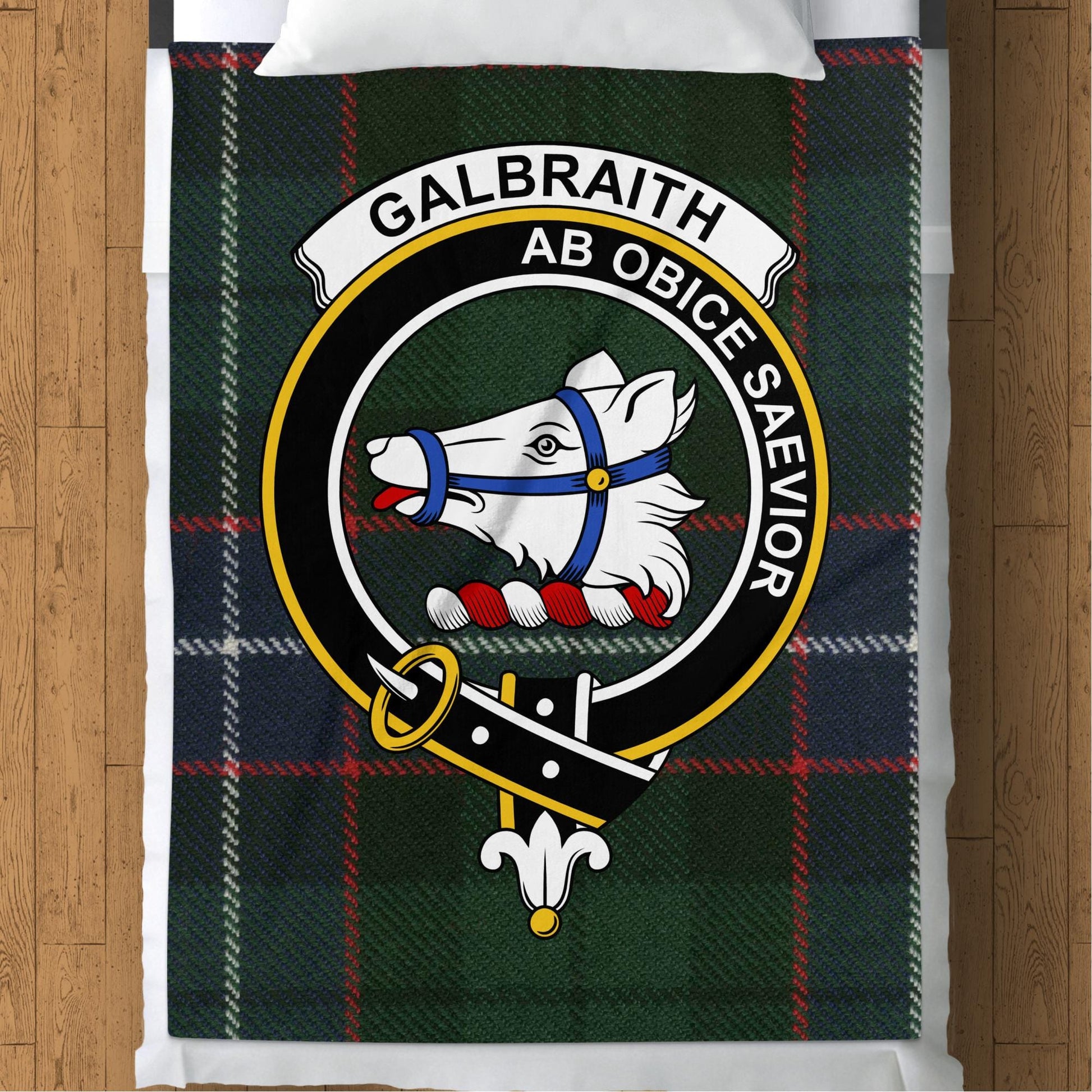 Scottish Clan Galbraith Crest Tartan Blanket