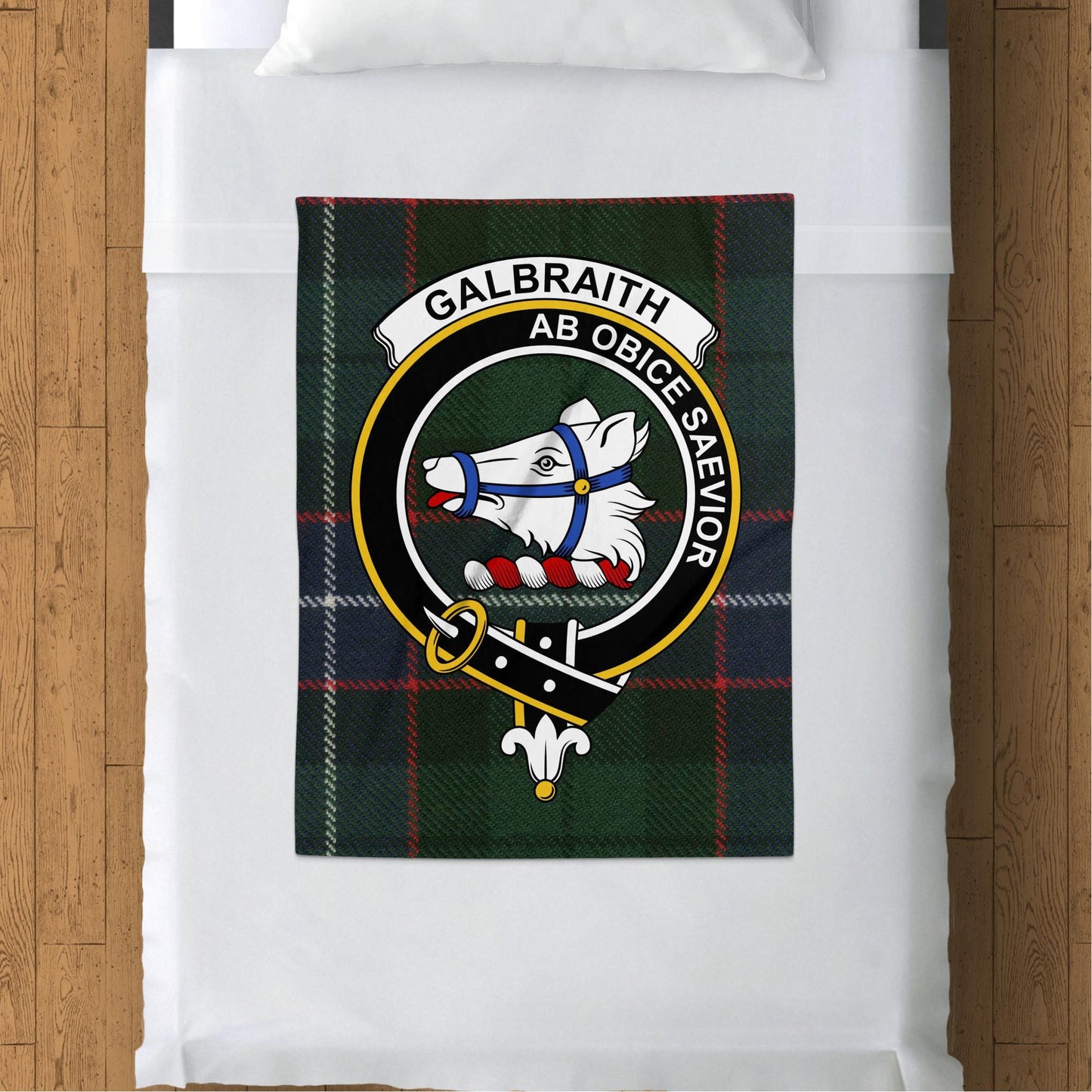 Scottish Clan Galbraith Crest Tartan Blanket