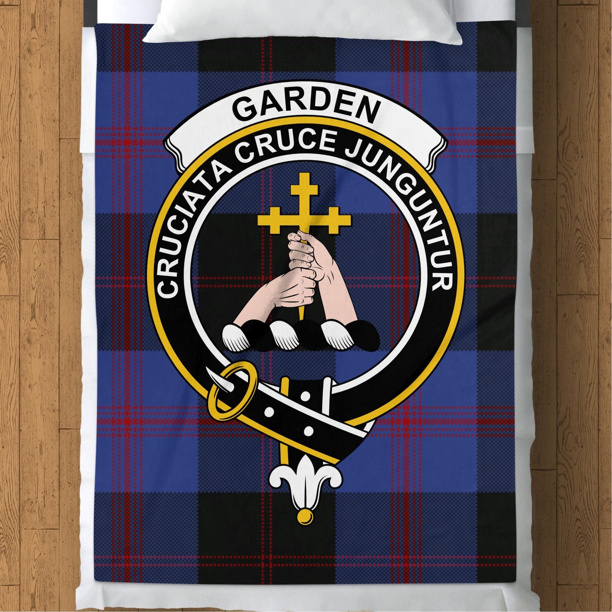 Scottish Clan Garden Crest Tartan Blanket