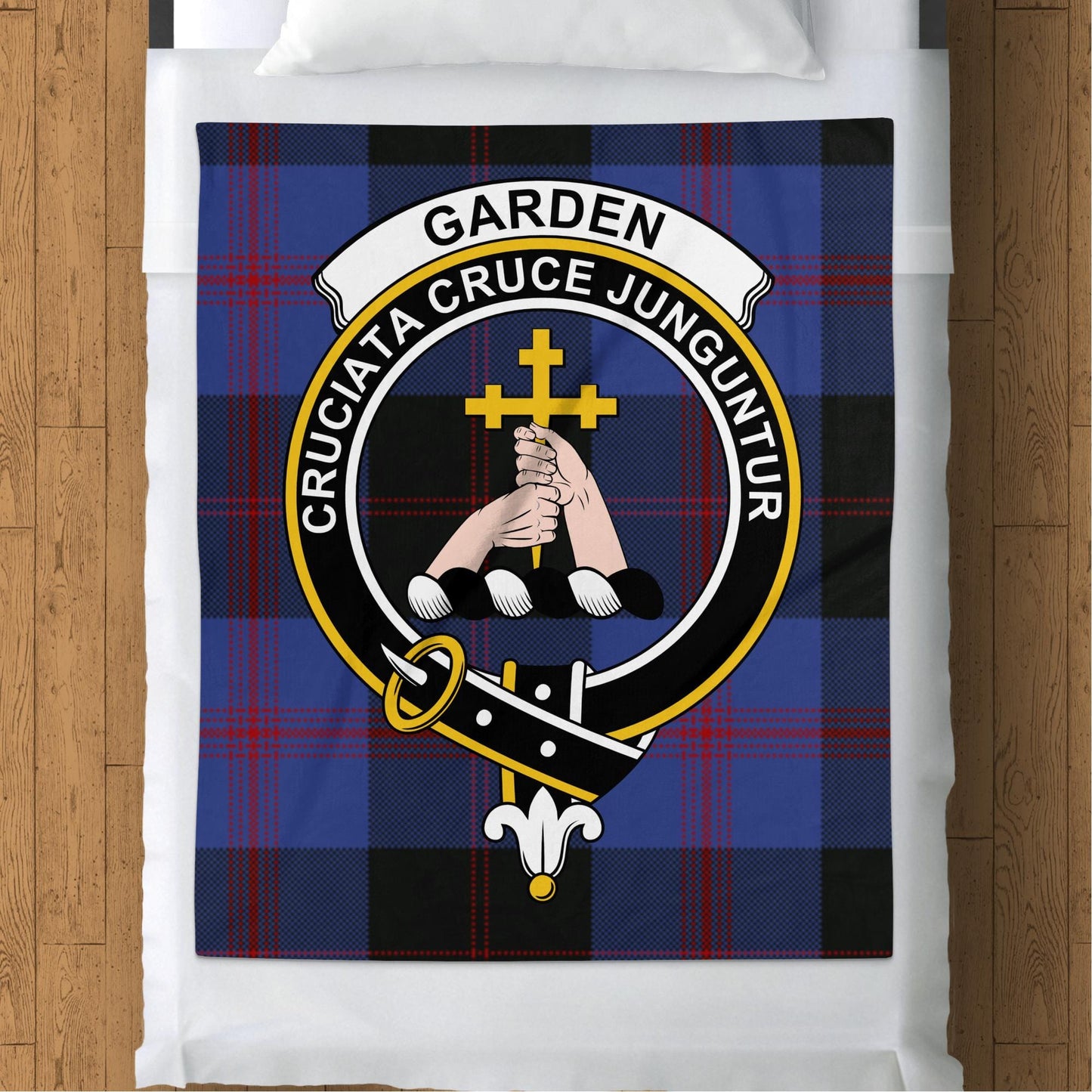 Scottish Clan Garden Crest Tartan Blanket