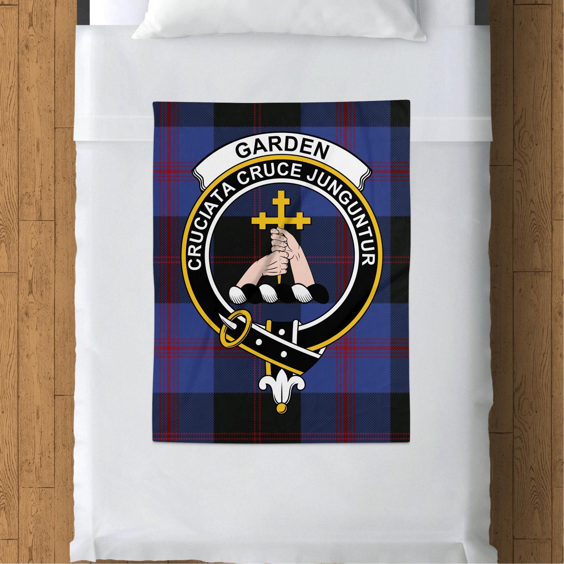 Scottish Clan Garden Crest Tartan Blanket