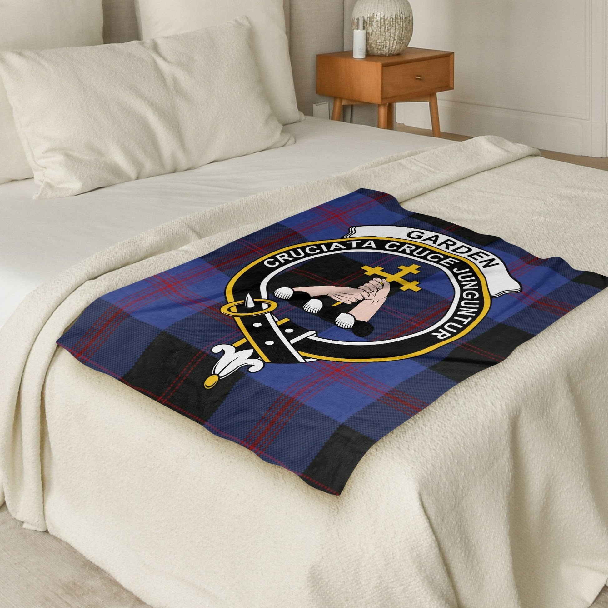 Scottish Clan Garden Crest Tartan Blanket