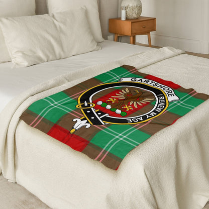 Scottish Clan Gartshore Crest Tartan Blanket