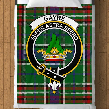 Scottish Clan Gayre Crest Tartan Blanket