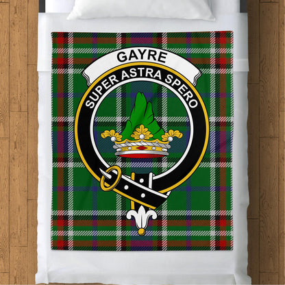 Scottish Clan Gayre Crest Tartan Blanket