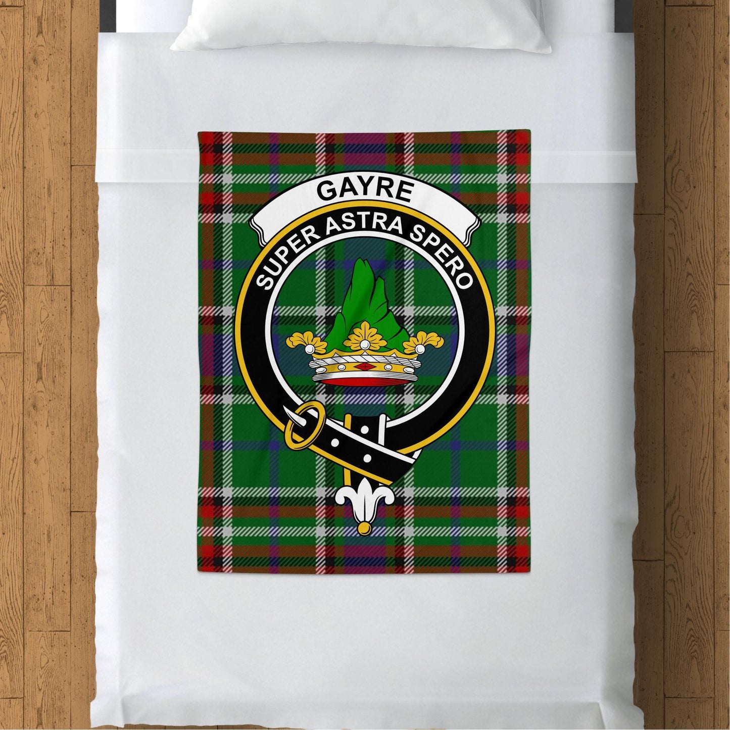 Scottish Clan Gayre Crest Tartan Blanket