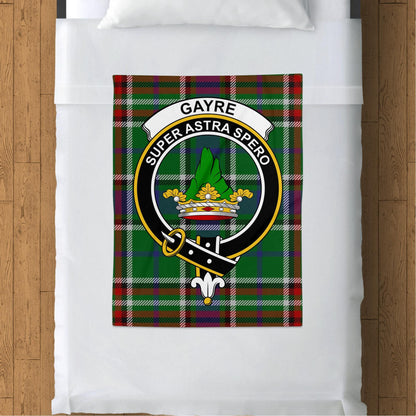 Scottish Clan Gayre Crest Tartan Blanket