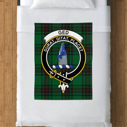 Scottish Clan Ged Crest Tartan Blanket