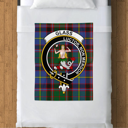 Scottish Clan Glass Crest Tartan Blanket